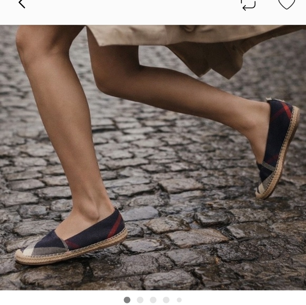 Burberry Multicolor House Check Canvas Espadrille Flats Size 40.5 Womens - Picture 2 of 15